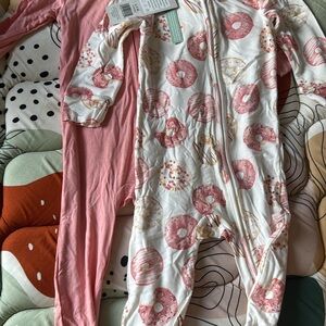 Pink and White Donut Print Kids Pajamas